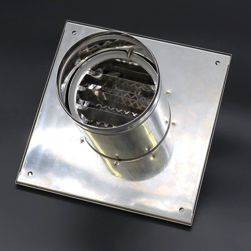 Luftgitter-Abdeckung Ø 100 mm aus Edelstahl