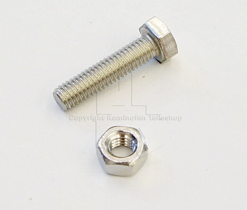 Jotul I 18 Schraube mit Mutter für Umlenkhebel