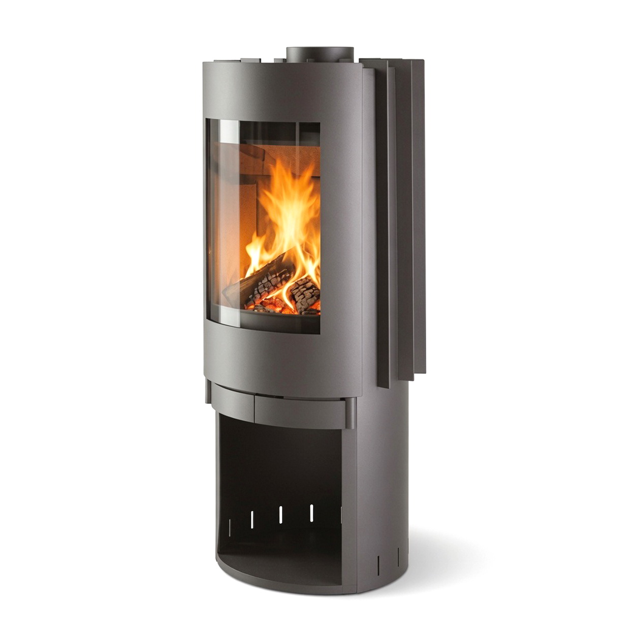 Kamin, Gaskamin, Stahl, Frontansicht, Holzfeuer