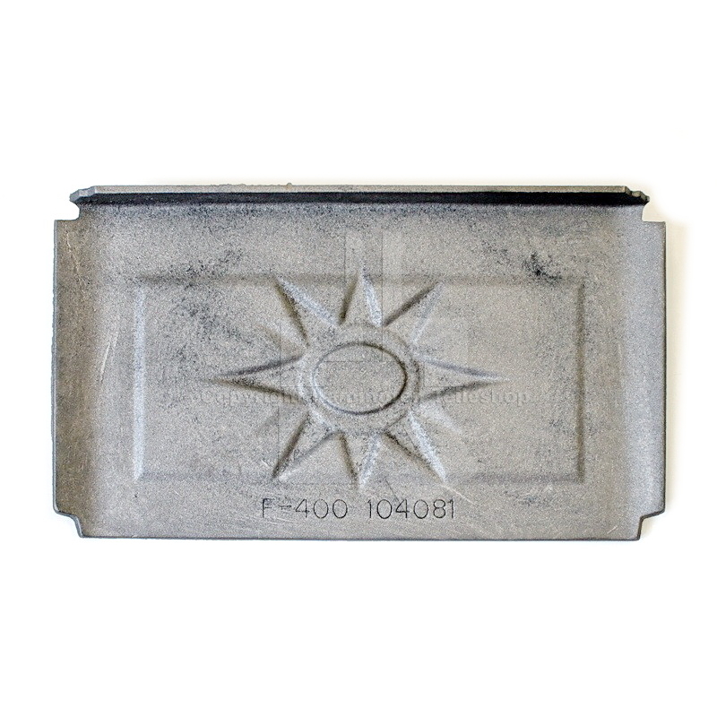 Jotul F 400 Rückwand-Brennraumplatte aus Guss Rückseite