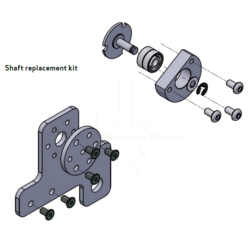 Scan 66 Reparaturset zum Austausch der Lagerwelle des Schließmechanismus