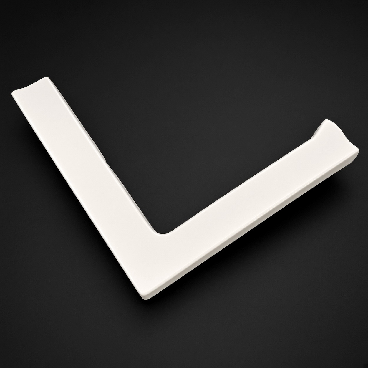 L-Form, Buchstabenlogo, Weiß, V3-Form, Wanddekoration