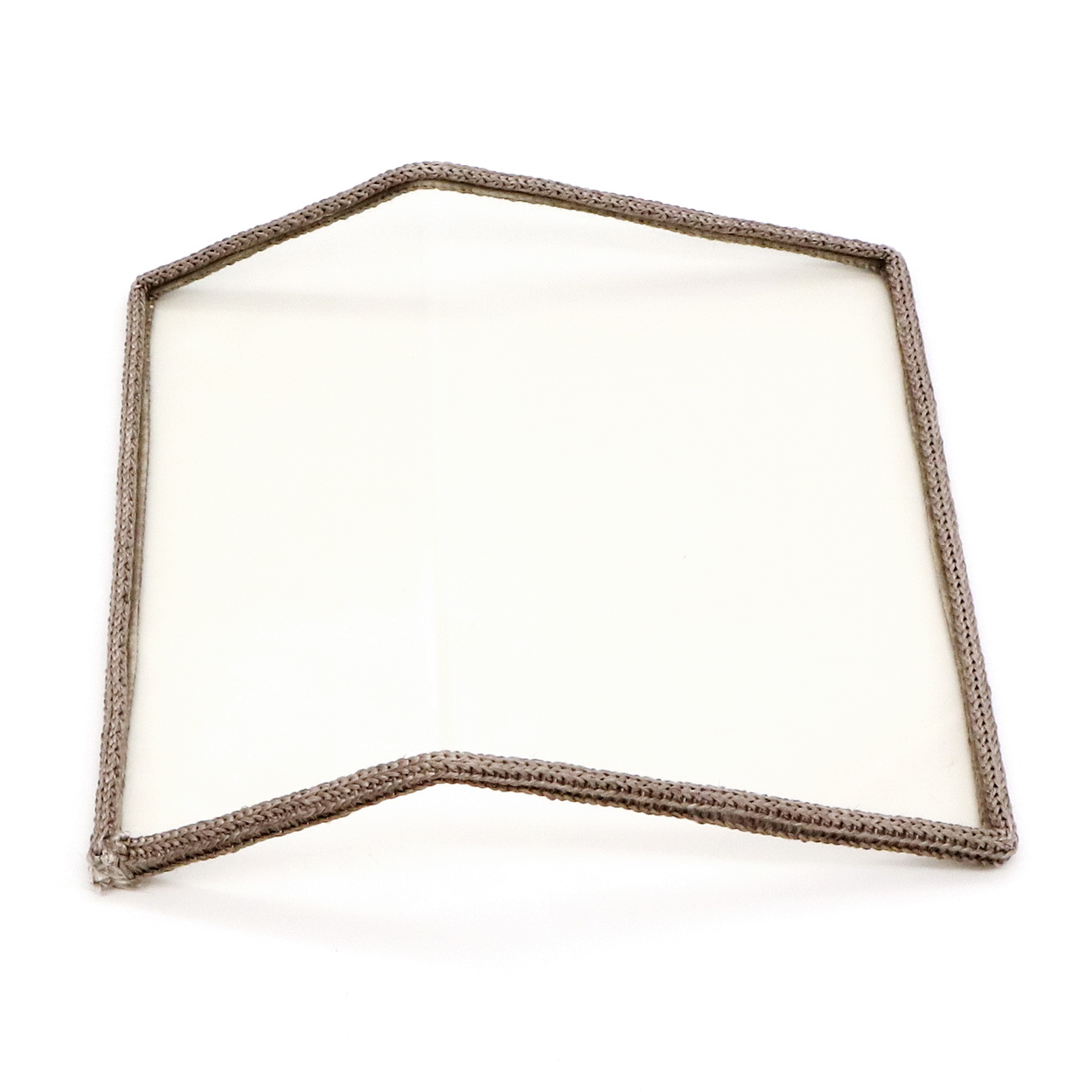 Glass-Paneel, Blatt, transparent, Kantenrahmen, eckig