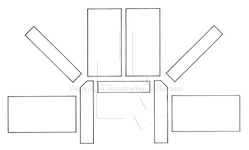 Brennraumauskleidung für Kaminofen Scan 7 und Scan 8