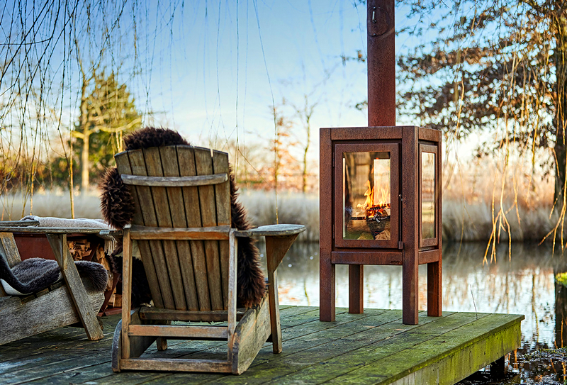 RB73 Quaruba XXL Terrassenofen mit 4 Beinen