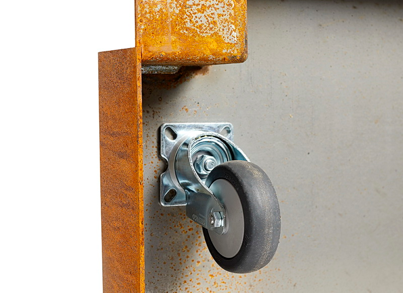 RB73 QUARUBA XL mobile Gartenkamin fahrbar Plattform Detail