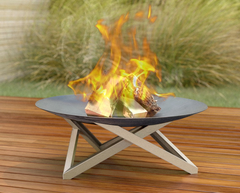 Feuerschale Vesta ø 58 x 20 cm aus Edelstahl