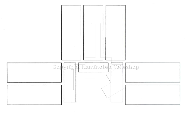 Brennraumauskleidung für Kaminofen Scan 13 ab Baujahr 06.1994