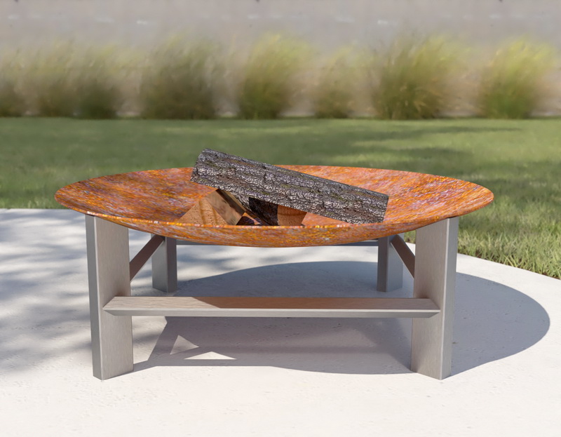 Feuerschale Alaz aus Rohstahl rostend, ø 80 cm