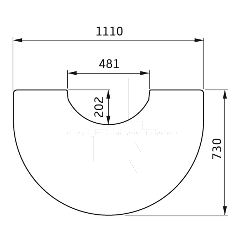 Contura 550 Vorlegeplatte Maße