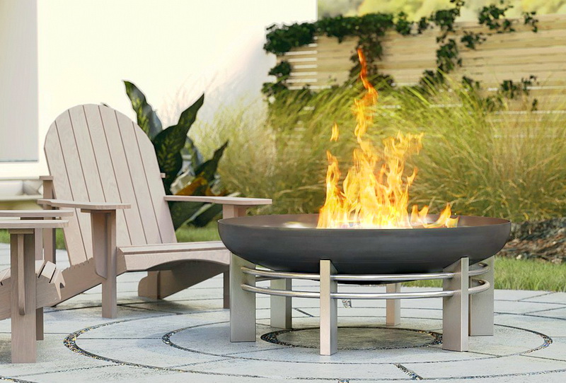 Feuerschale Oya ø 79 x 32 cm aus Edelstahl