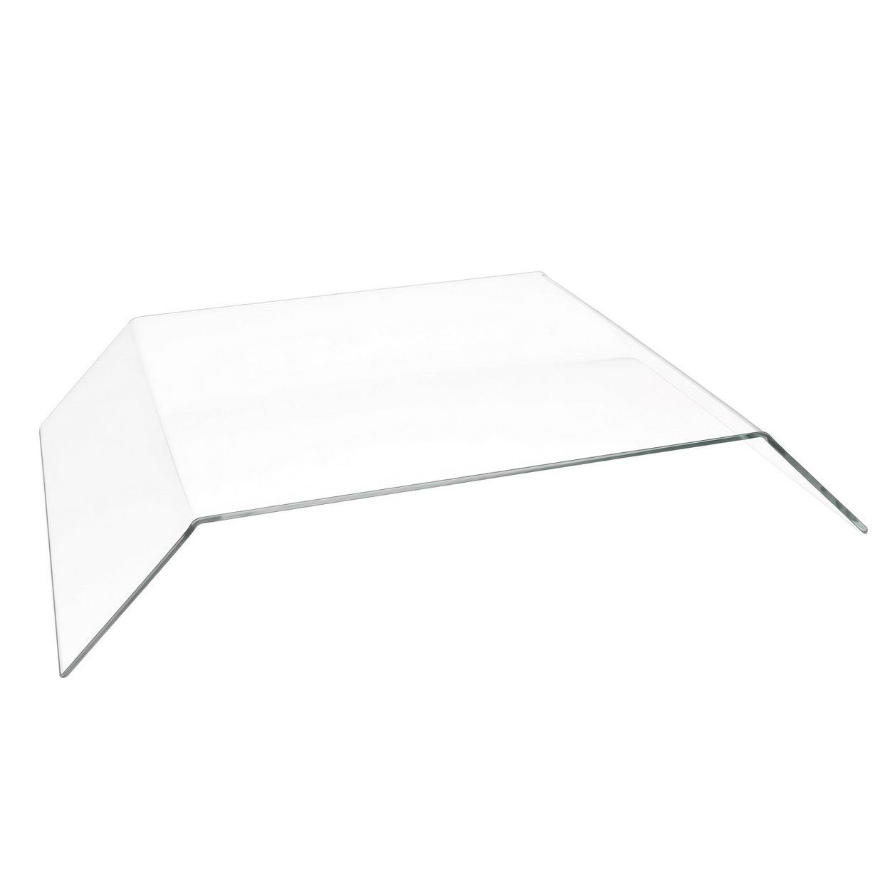 Acrylglas-Display, Schaukante, Displayaufsatz, Transparent, Rahmenlos