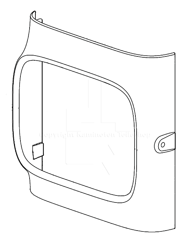 Jotul F 105 Ofentür in schwarz oder weiß emailliert