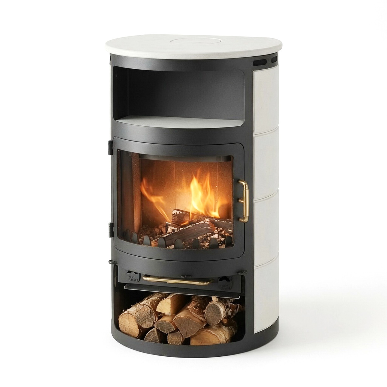 Holzofen, Stahlkamin, Sichtscheibe, Holzfuel, Ofen