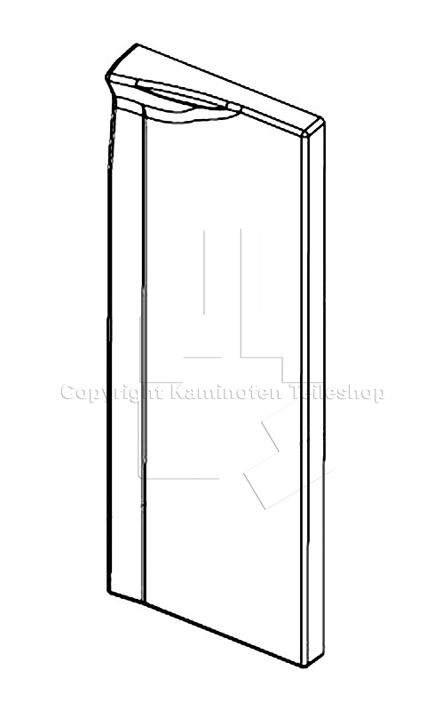 Nordpeis Duo 5 rechter Seitenstein der Brennraumauskleidung