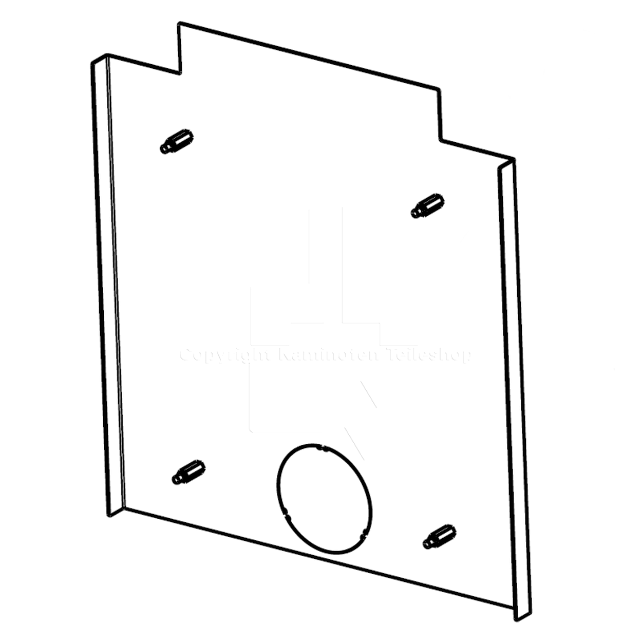 Jotul F 520 Konvektionskit hinten