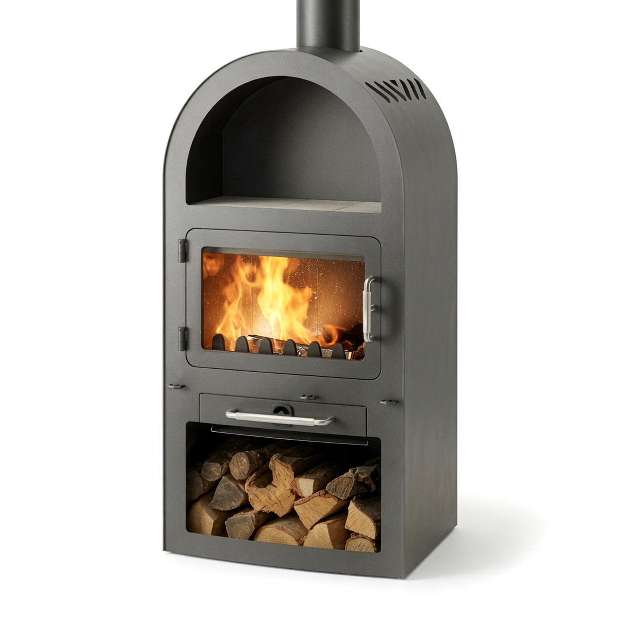 Feuerofen, Ofen, Kaminofen, Holz
, Holzvorrat