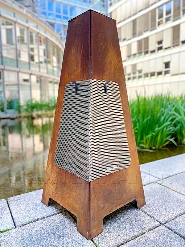 Jotul Terrazza Funkenschutz-Set am Kamin verbaut
