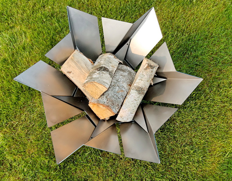 Feuerkorb Zeus ø 65 cm aus Edelstahl von oben