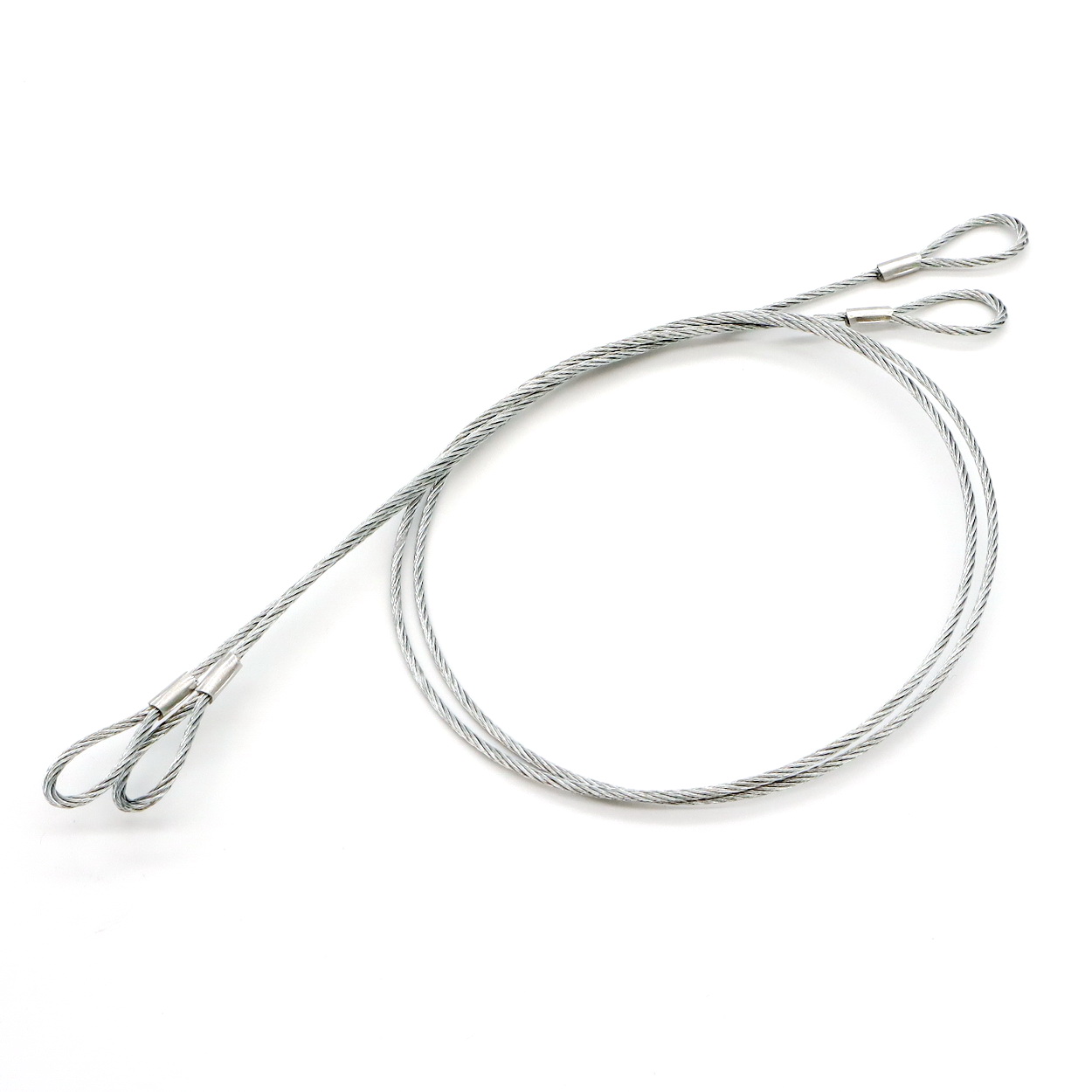 stahlseil, zugkabel, doppelt, hakenende, eisenkabel