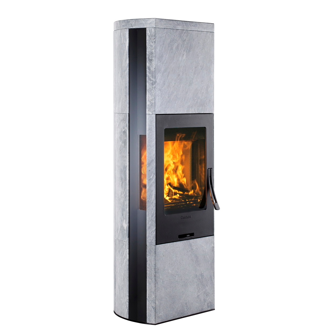 Kamin, Kachelofen, Gehalt Feuer, steinoptik, Glastür