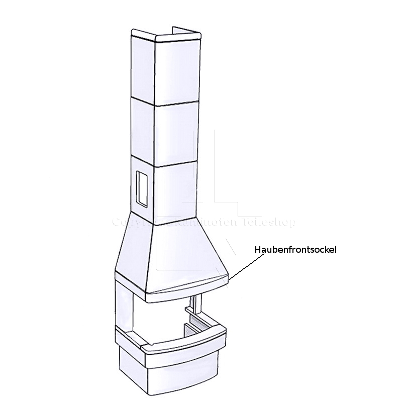 Contura 470 Haubenfrontsockel-Speckstein