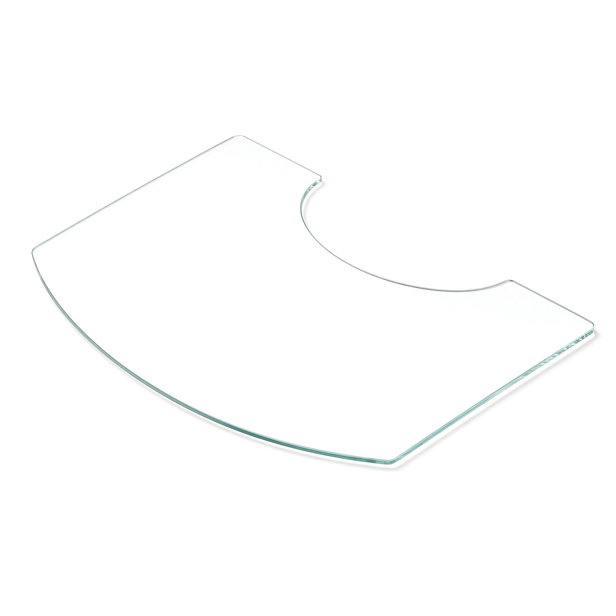 glas, regal, gekrümmt, transparent, platte