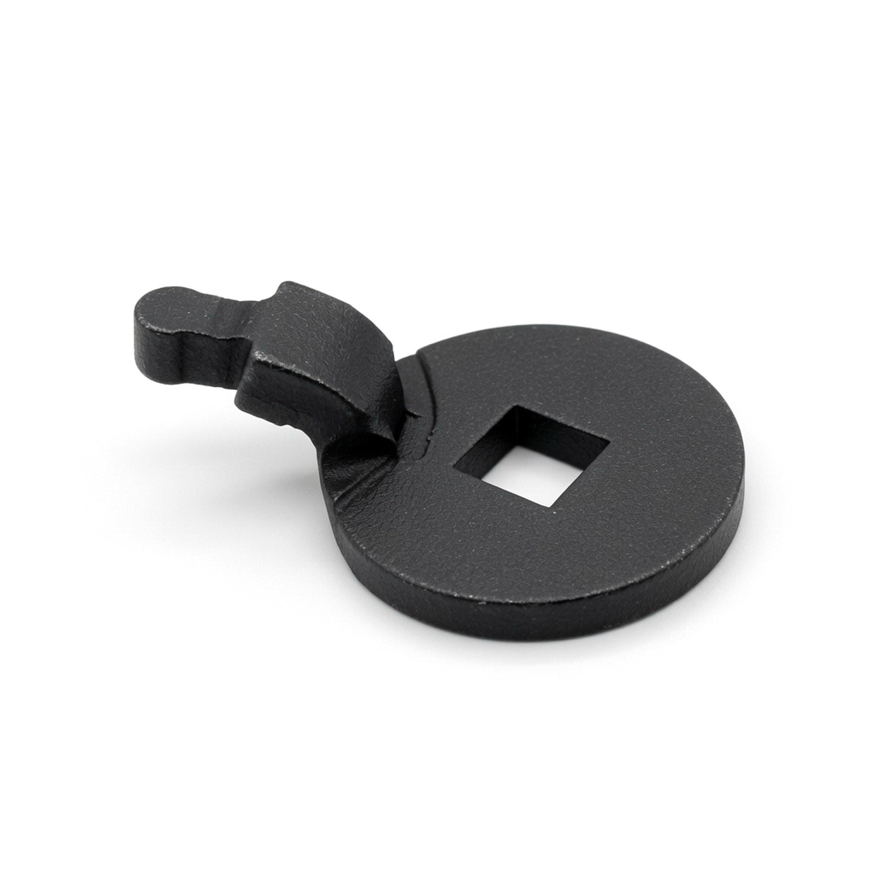 ring, Schlüsselanhänger, Metall, schwarz, quadratisches Loch