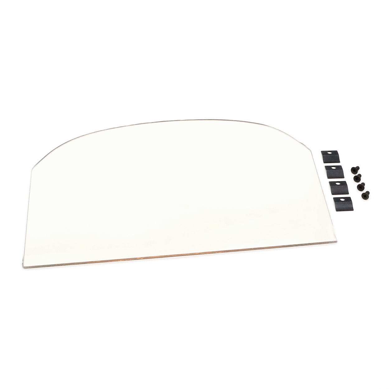 Glasscheibe, Bogenform, Transparent, Dünne Scheibe, Kantenstreifen
