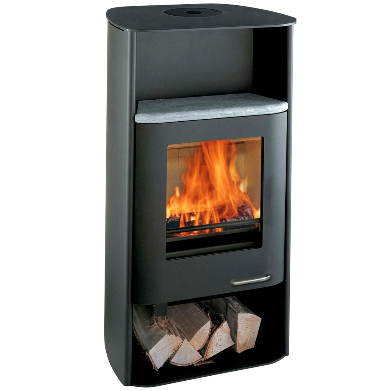 Ofen, Pellet-Oven, Feuerstelle, Holzofen, Holzlager