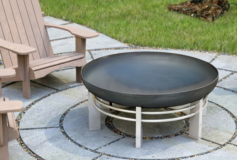 Feuerstelle Oya ø 79 x 32 cm aus Edelstahl