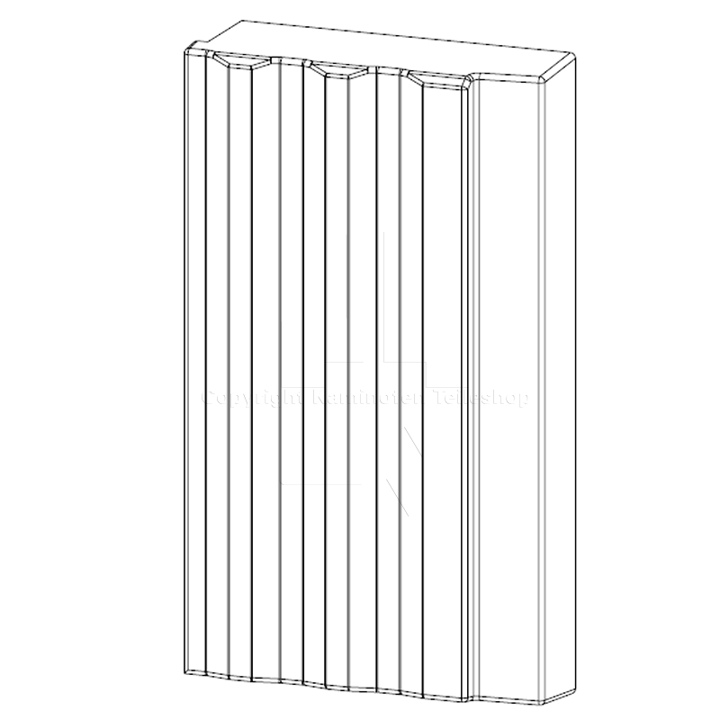 Nordpeis Salzburg XL rechter Rückwandstein aus Thermotte