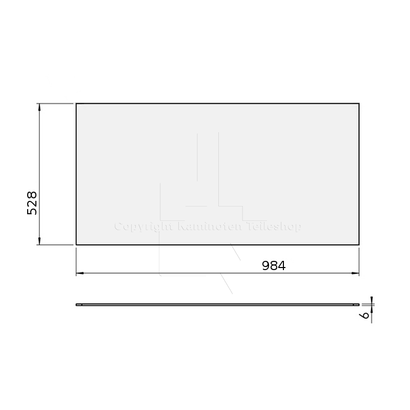 Nordpeis Me Funkenschutz-Vorlegeplatte aus Glas - Maße