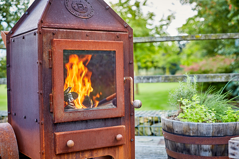RB73 Bijuga Gartenofen fahrbar mit 2 Rädern